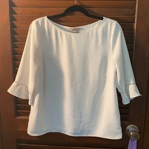 H&M White square blouse